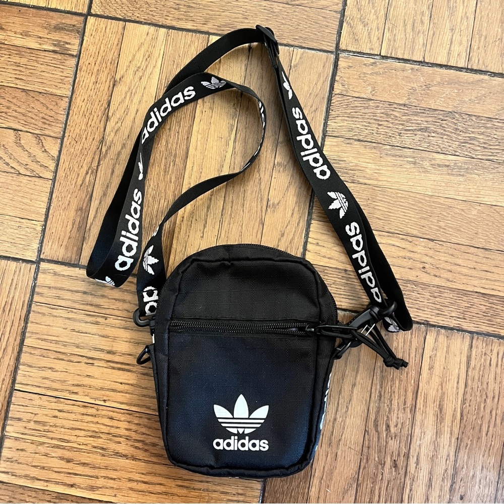 Adidas Black Belt Bag with Logo Strap